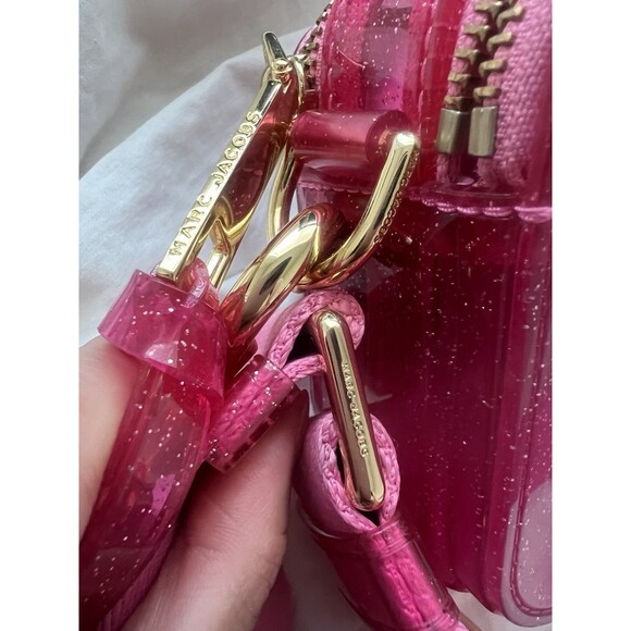 Marc Jacobs Stylish Pink Glitter Crossbody Bag New $505 - Picture 4 of 6